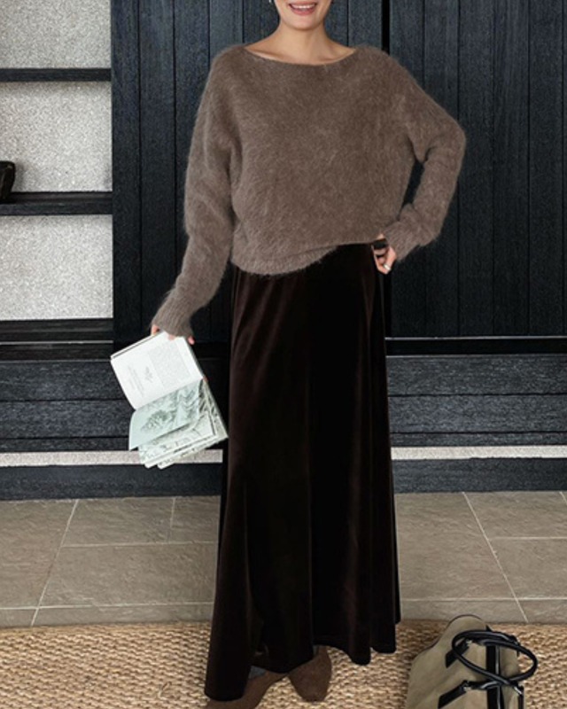 ハイウエストフレアスカート　A25341