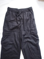 Linen + Viscose Texture Cargo Pants