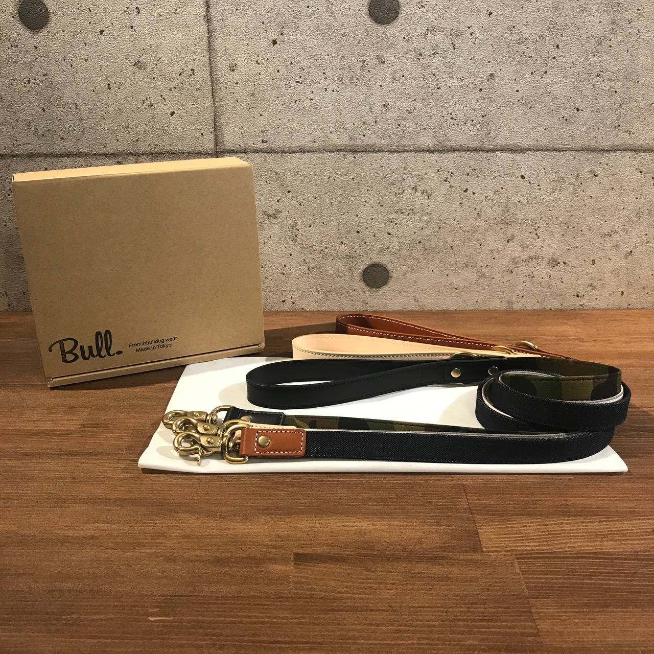 Bull. デニム × ブラウンレザー コンビ リーシュ（リード） - 5