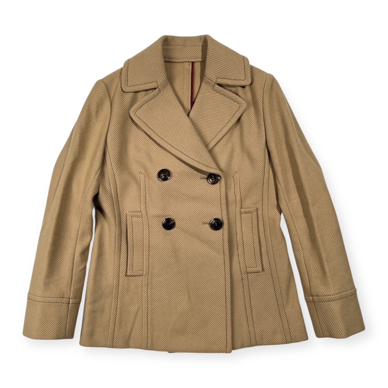 TOMORROWLAND トゥモローランド ツイルウール ダブル ジャケット コート サイズ 38 /ベージュ/日本製/レディース