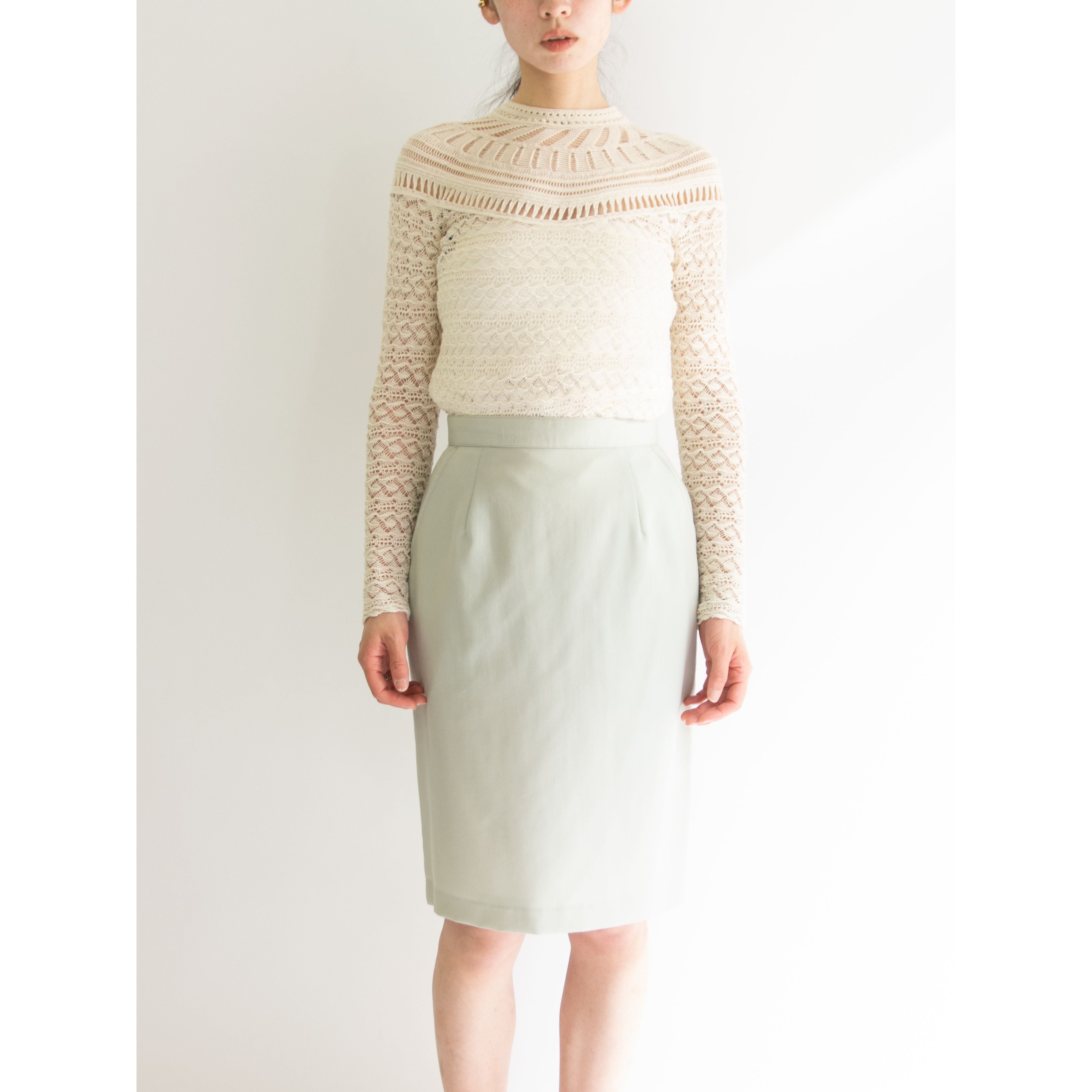 I.S. ISSEY MIYAKE】Made in Japan 80's 100% Wool Tuck Skirt