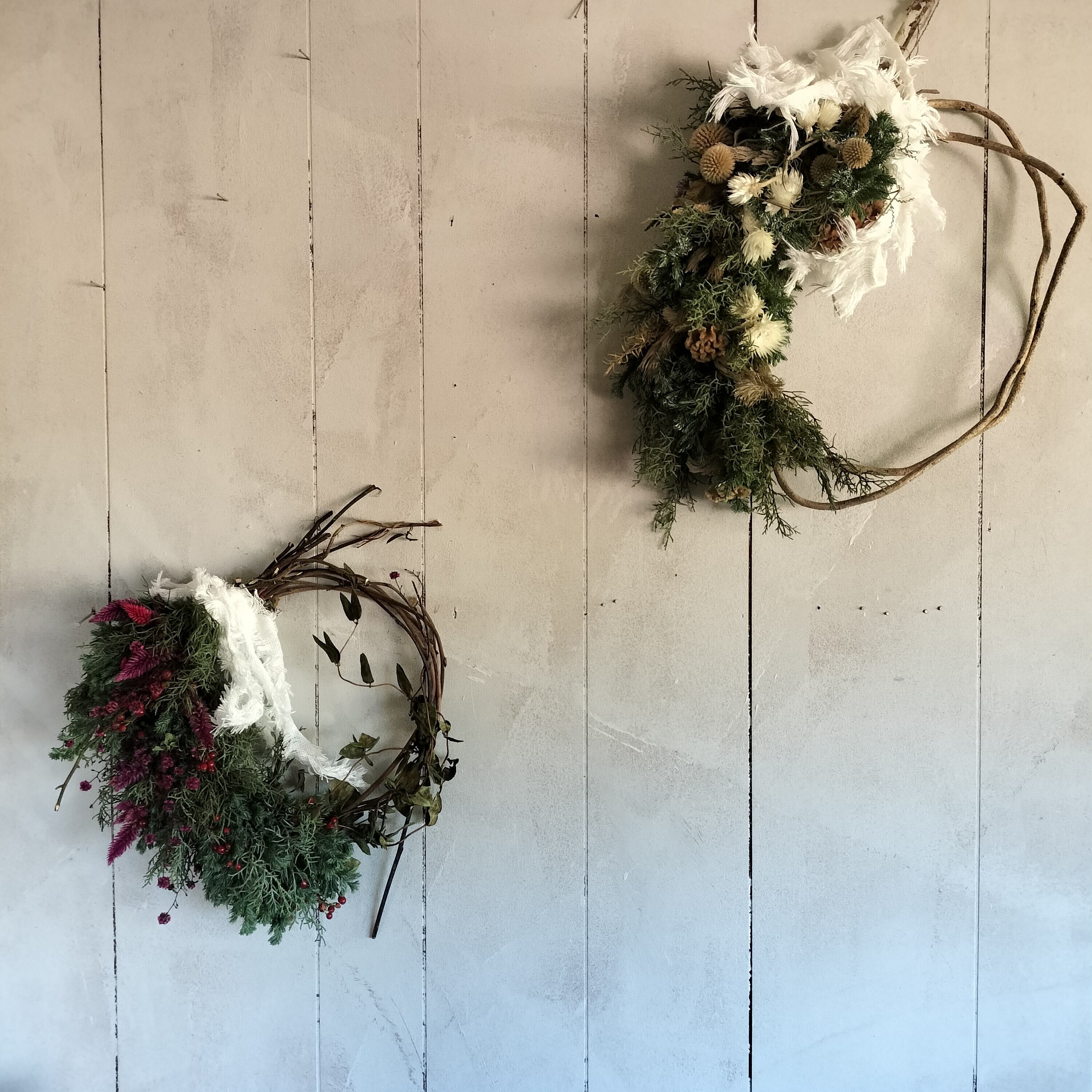 ドライフラワークリスマスリースL【Dried Flowers X'mas Wreath】