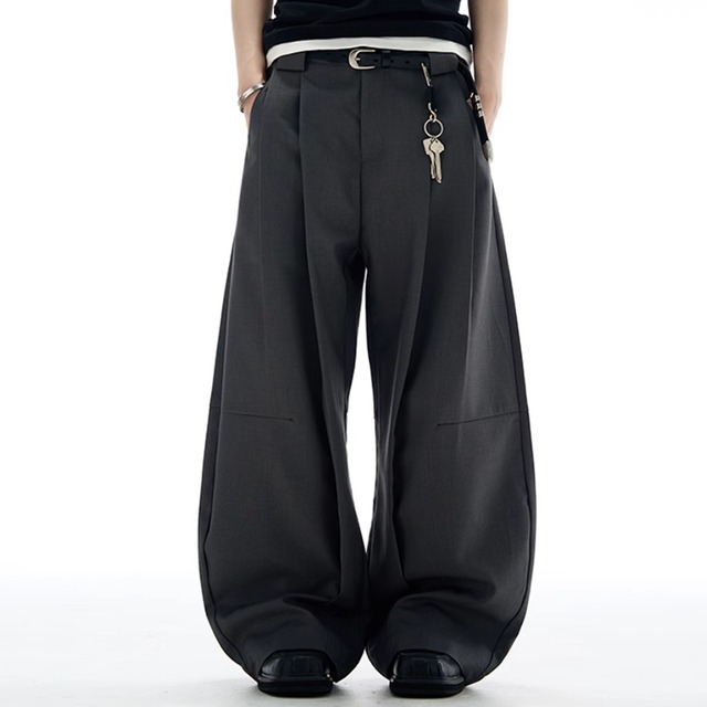 タックワイド　ドレープシルエットスラックス　2カラー　LB1571