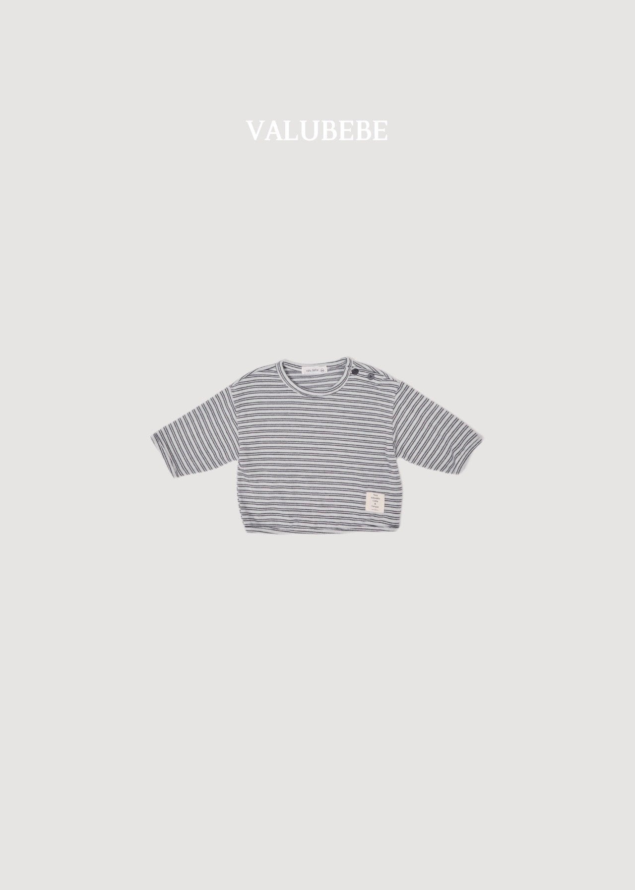 送料無料【予約】/ ストライプボタンTシャツ / valubebe
