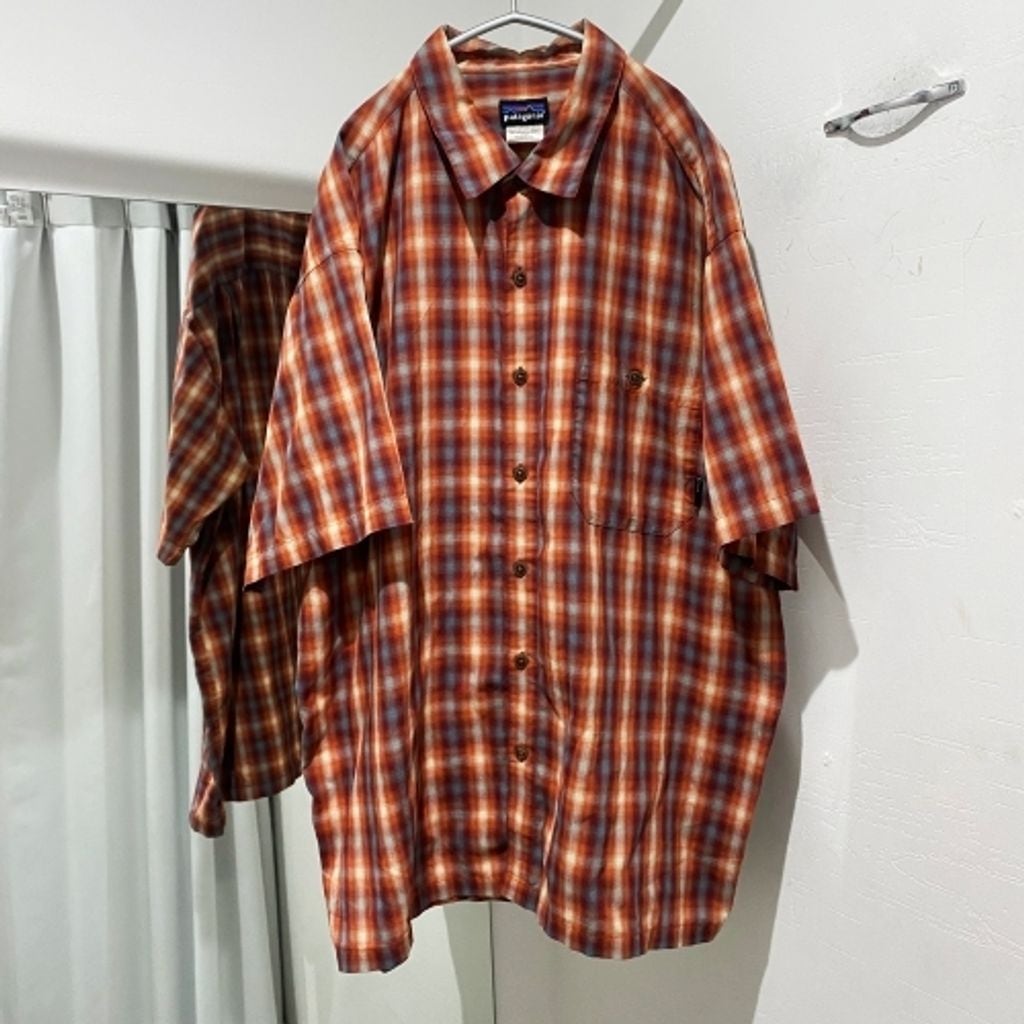 Patagonia オンブレ チェック 半袖シャツ XL A/C patagoniaパタゴニア A/C Shirts オンブレチェック 半袖 オーガニック