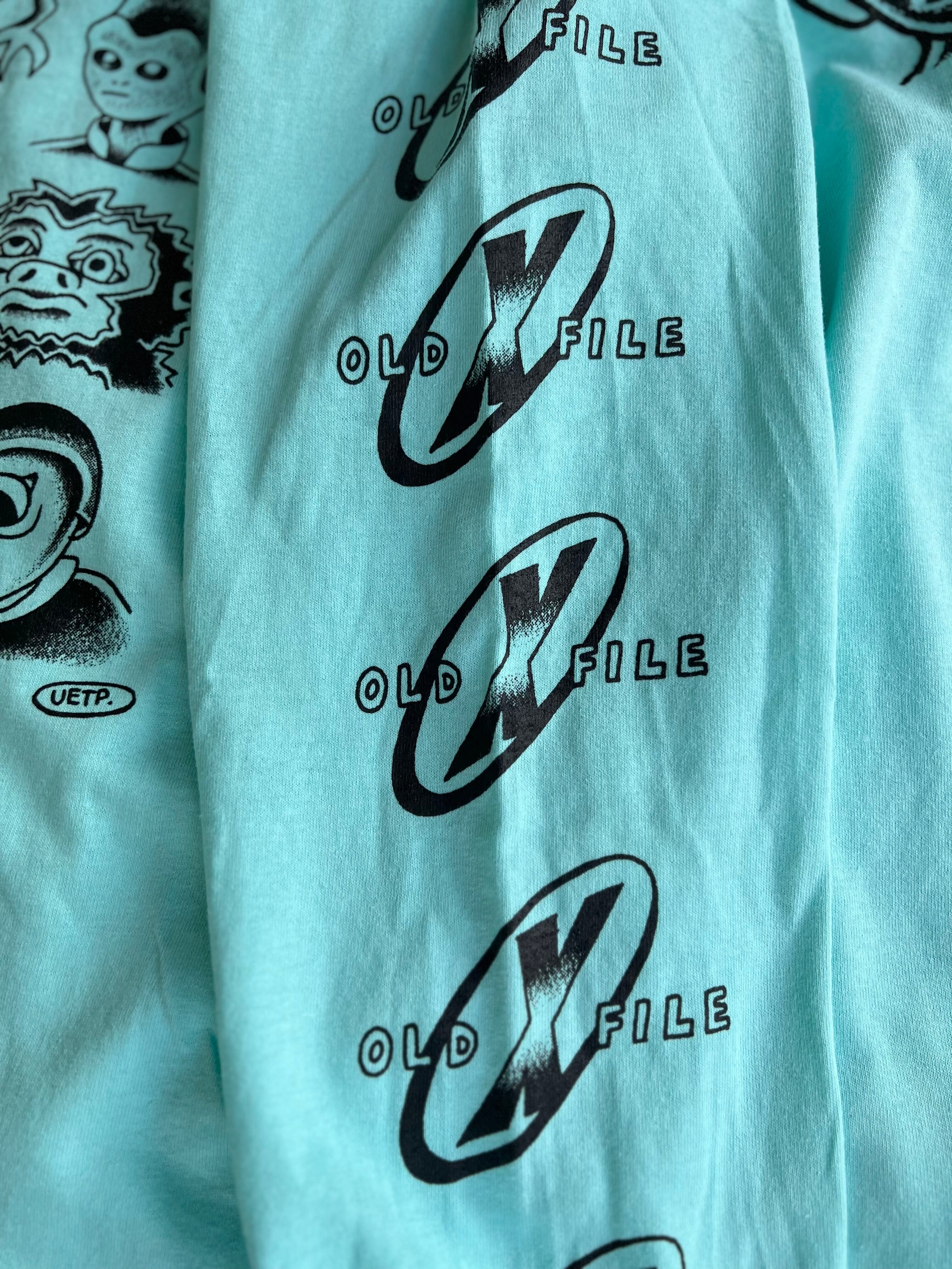 OLDXFILE longsleeve T-shirts (artwork by UE)MINT BLUE | OLDX