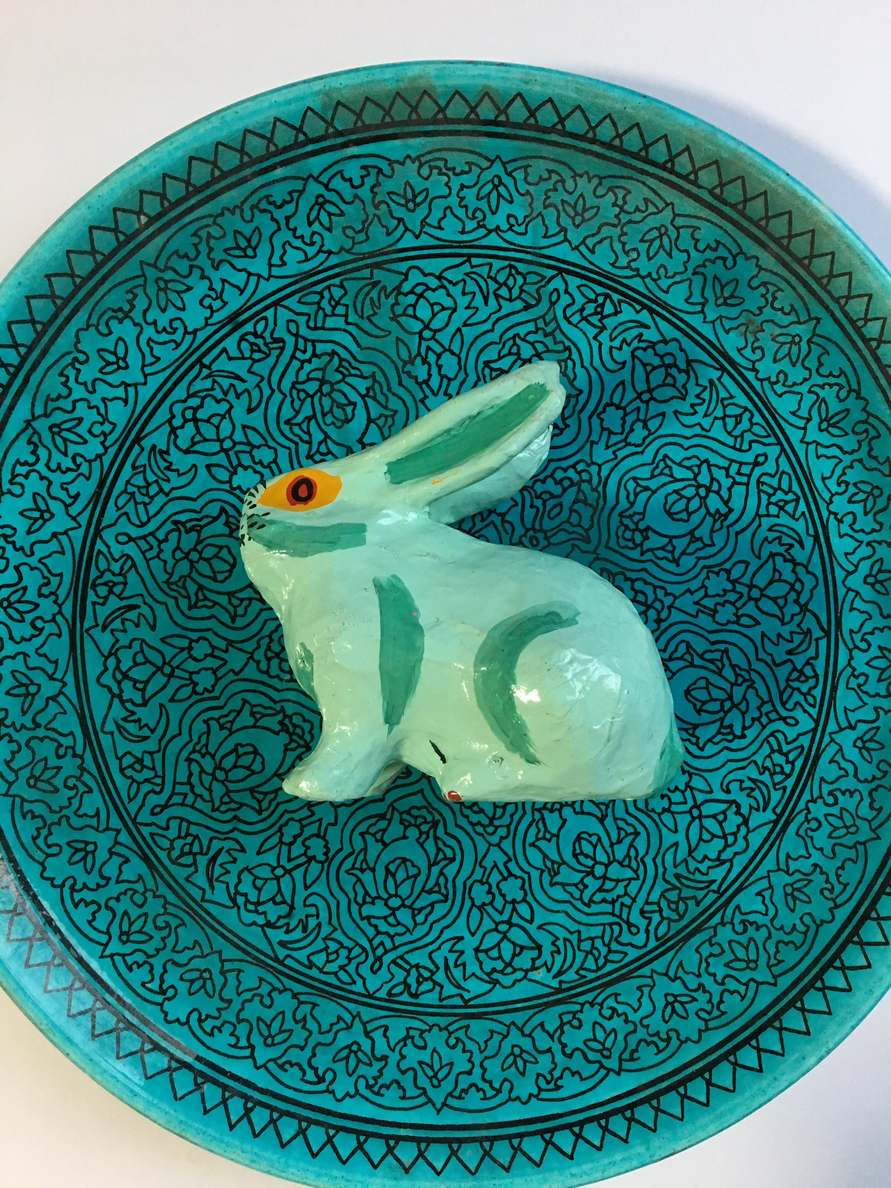 張り子のうさぎ（エメラルドグリーン） | bouquet garni