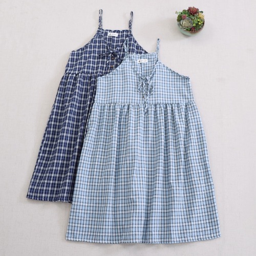 4色／チェック柄キャミジャンスカ ・9425