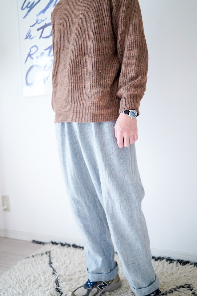 【1950s】"US Vintage" Heather Pattern 2-tuck Wool Trousers / 794