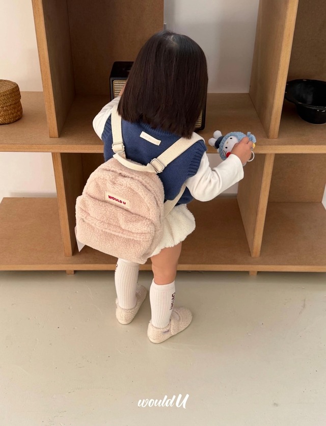 【即納】would.u / back pack ボア　ベージュのみ