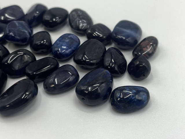 ハンドメイドタンブルビーズ素材セット（ブルースギライト）