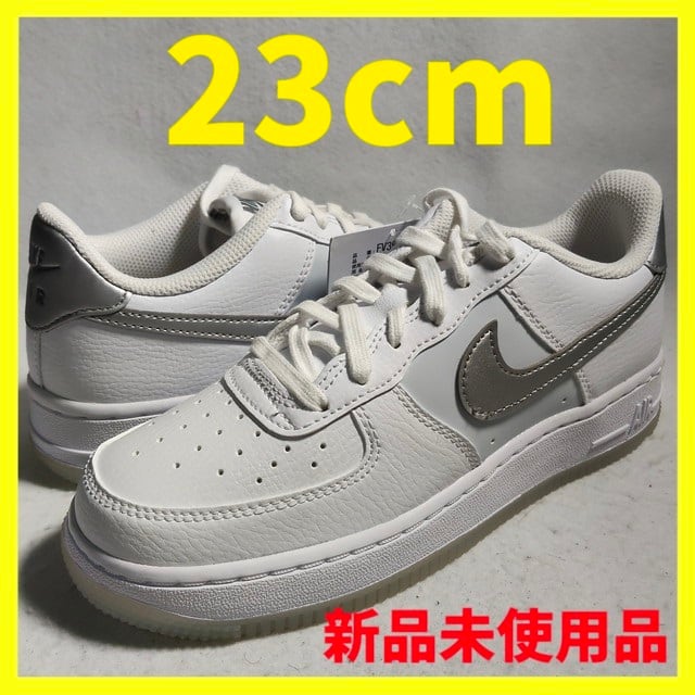 【23cm中古】ナイキ エアフォース1 ロー ホワイト エアフォース1 ロー ホワイト シルバー グレー 23cm 箱付き | ナトクロ