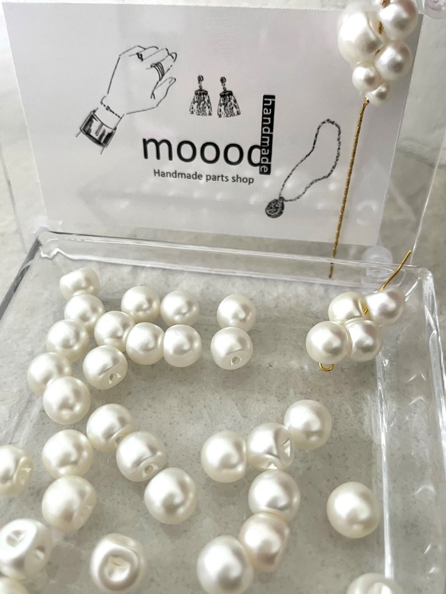 【30pcs】10mm鈴丸ビーズチャーム/ピアス/スペーサー
