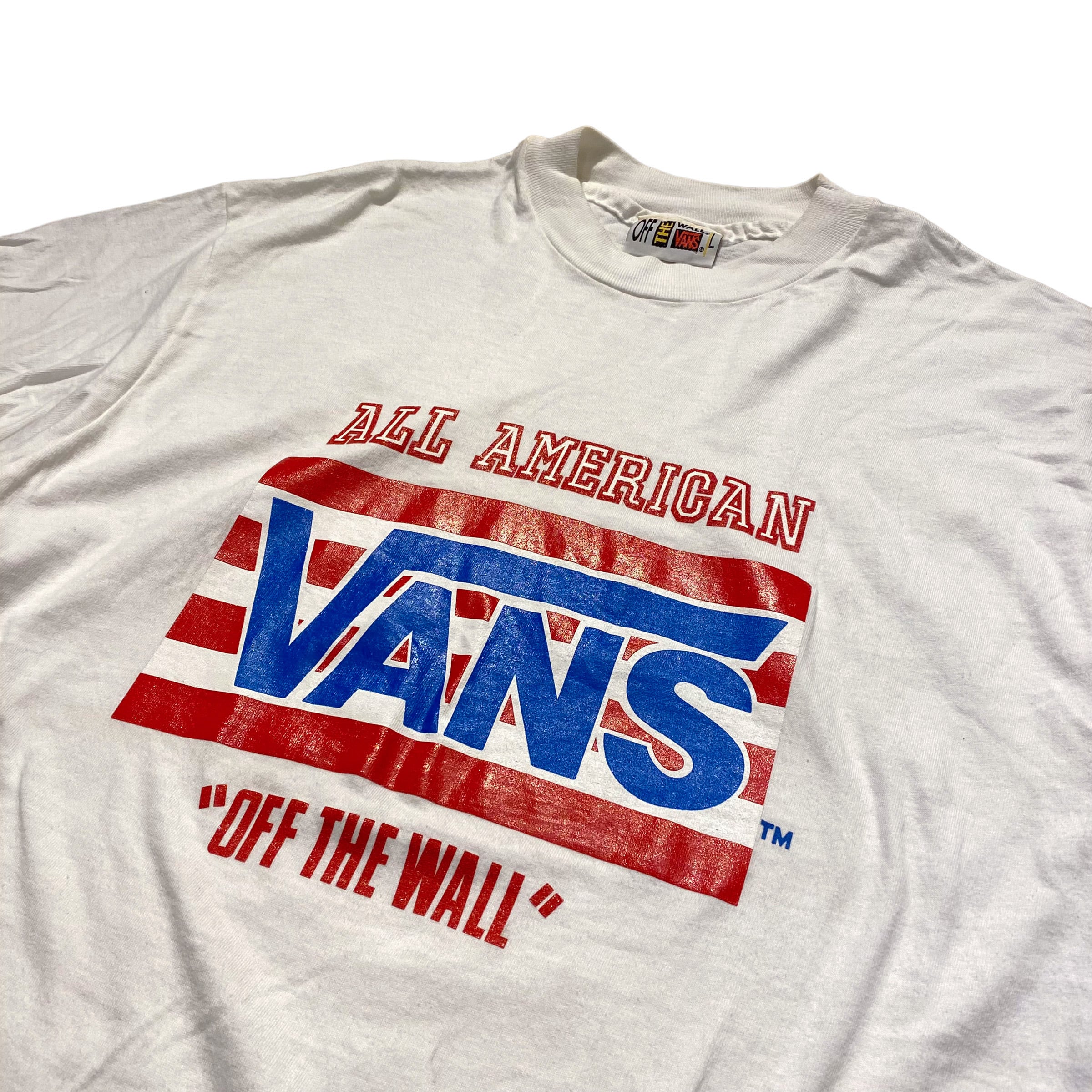 90s USA製 Vans バンズ Tシャツ ロゴ プリント グラフィック