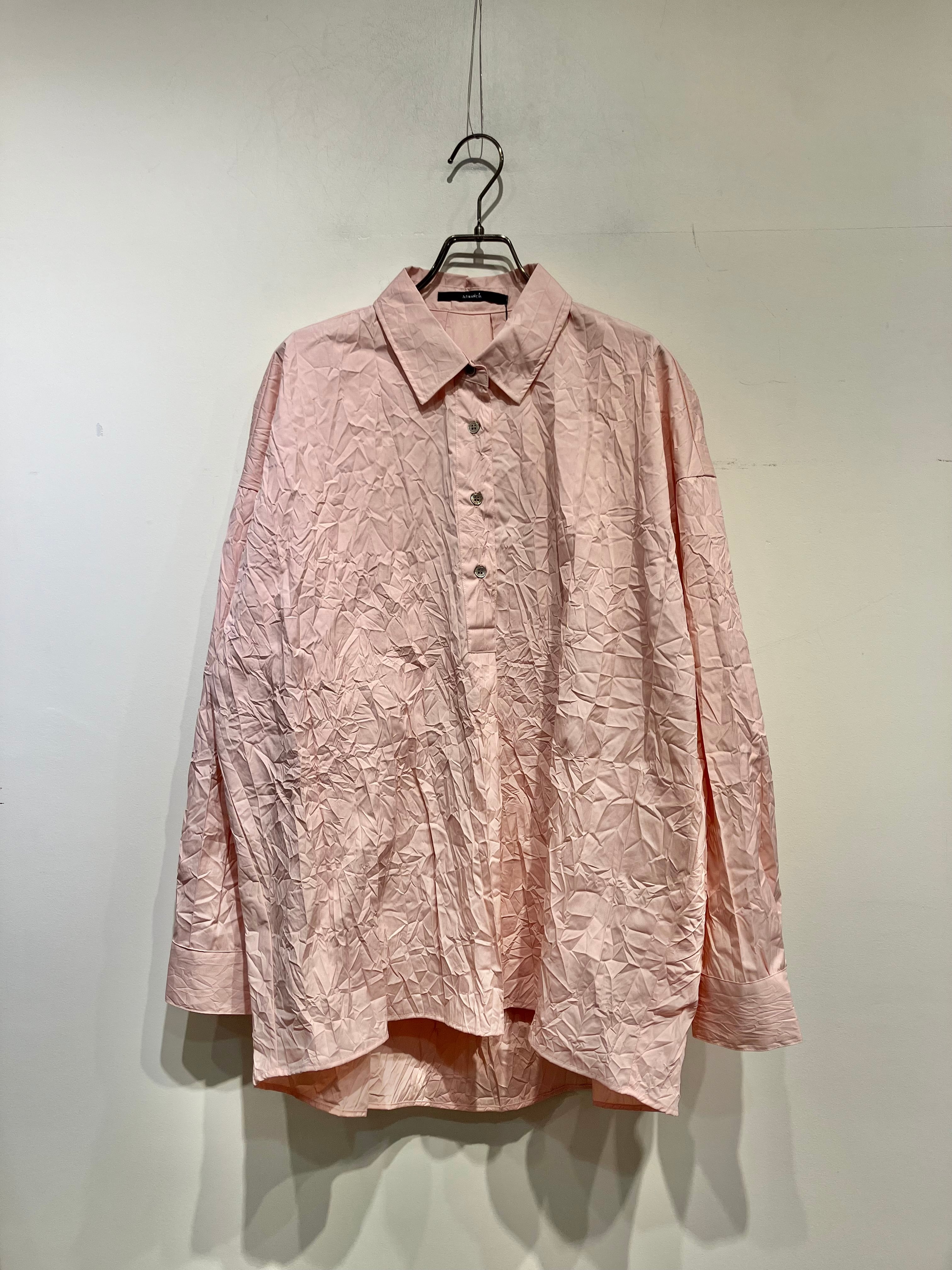 MuNich ワッシャーブロード&ストライププルオーバーシャツ