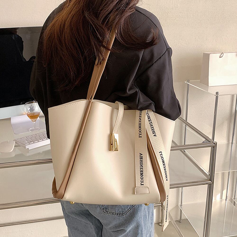 トートバッグ レディース 韓国 大容量 通勤 通学 レザー ポーチ付き ビジネス オフィス OL 大人 きれいめ カジュアル シンプル おしゃれ 大人可愛い 大人女子