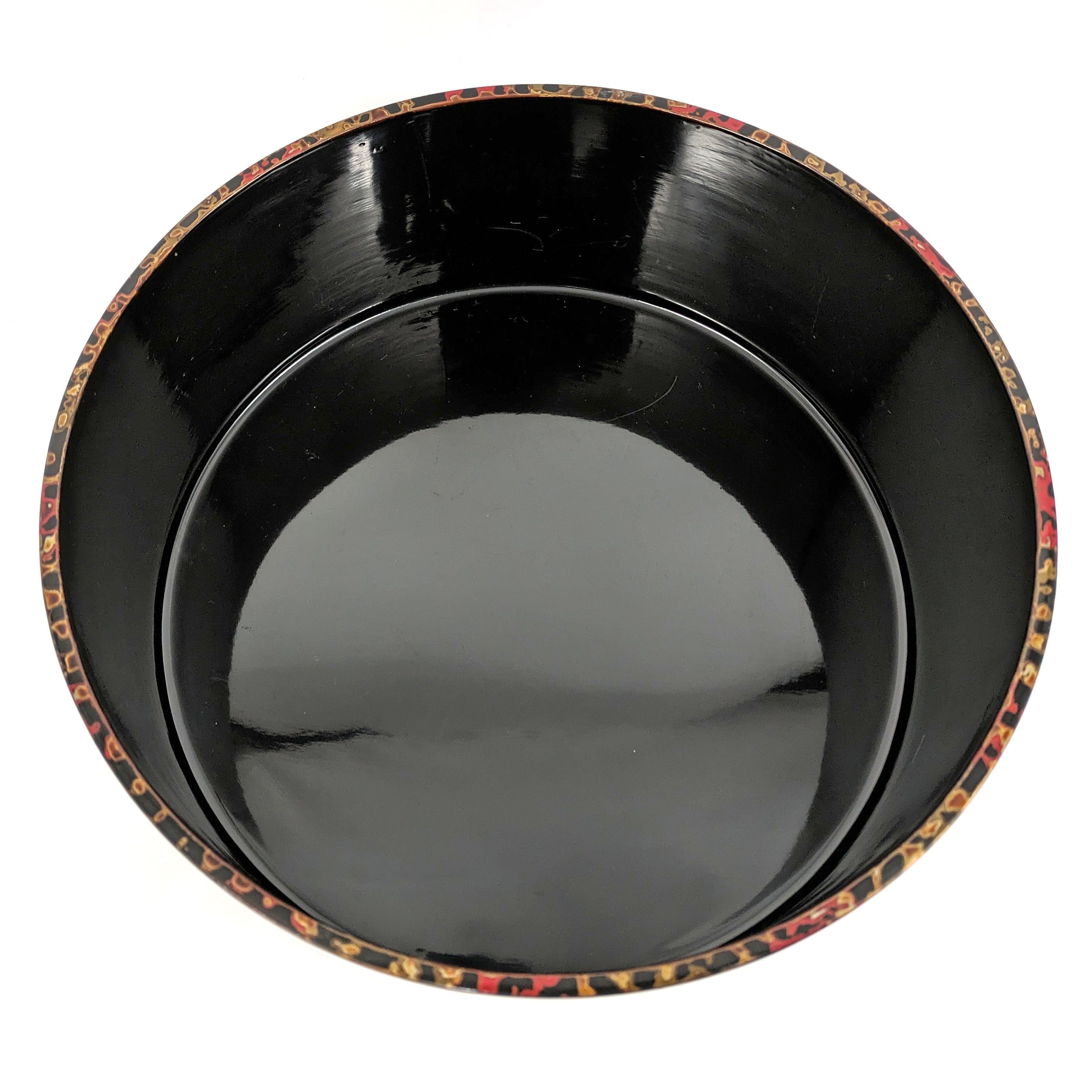 津軽塗（唐塗）バカ塗り・茶櫃・漆器・No.240207-23・梱包サイズ