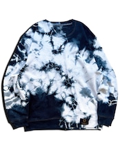 【セットアップ可】藍染めタイダイトレーナー 水たまり