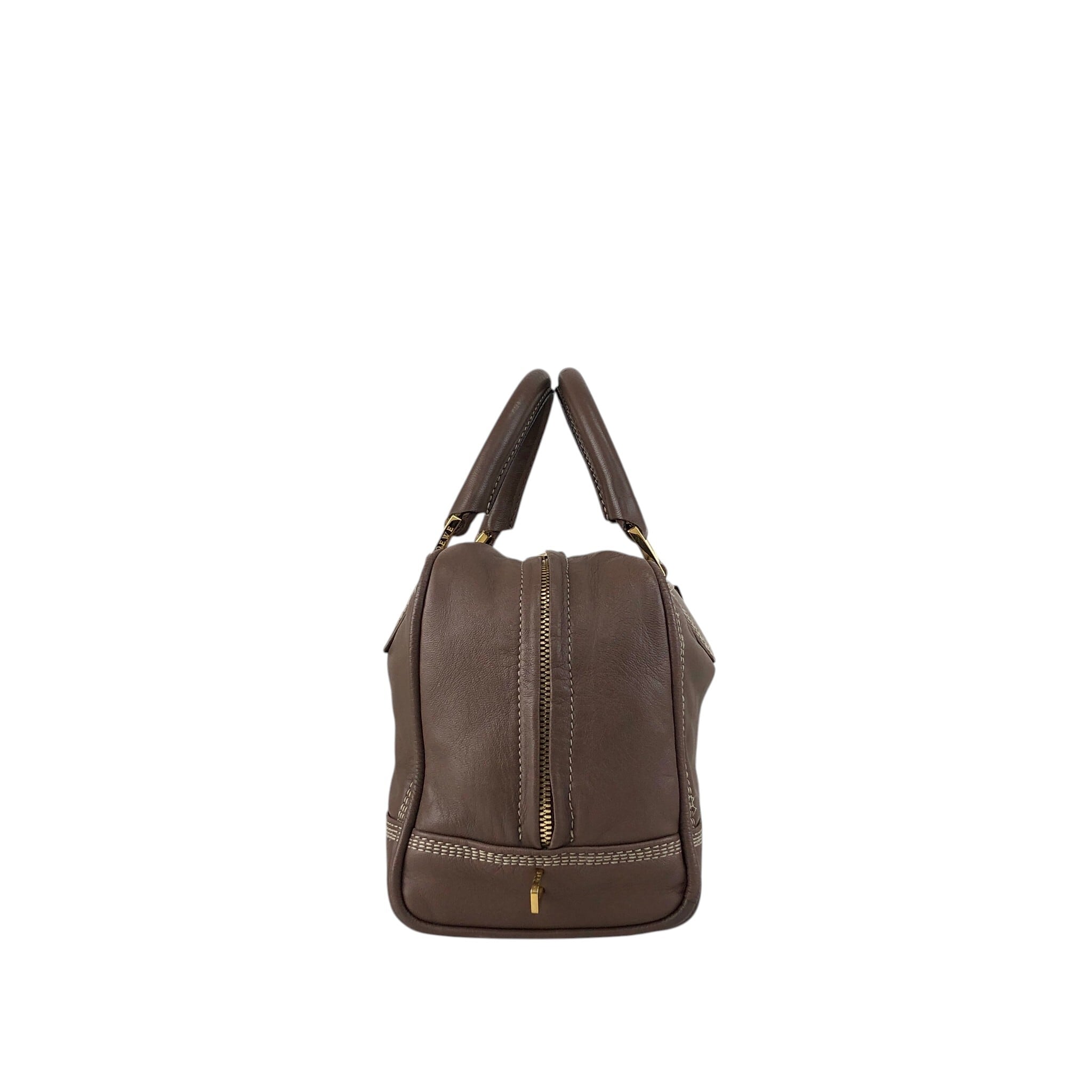 LOEWE ロエベ アマソナ28 レザー ハンドバッグ ダークブラウン LOEWE ロエベ アマソナ28 ハンドバッグ ブラウン アナグラム レザー