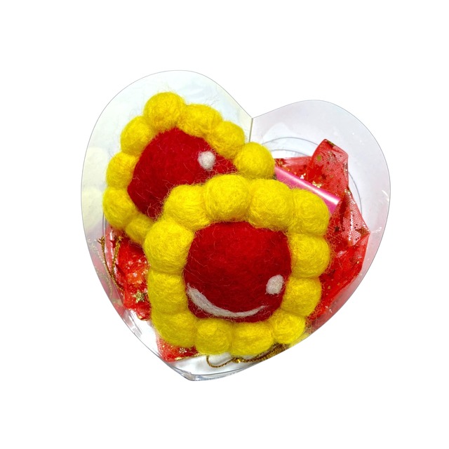 【12/14(日)21:00-12/17(水)12:00まで限定❣️】いっこの実 / いっこの実ジュエリーイヤリング(赤×黄色)