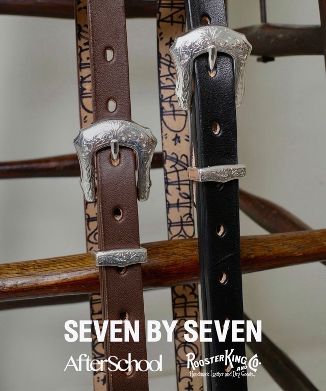 【SEVEN BY SEVEN x Rooster King＆Co. x After School】 / 800-6177208 EXCLUSIVE WESTERN BELT (BLACK)