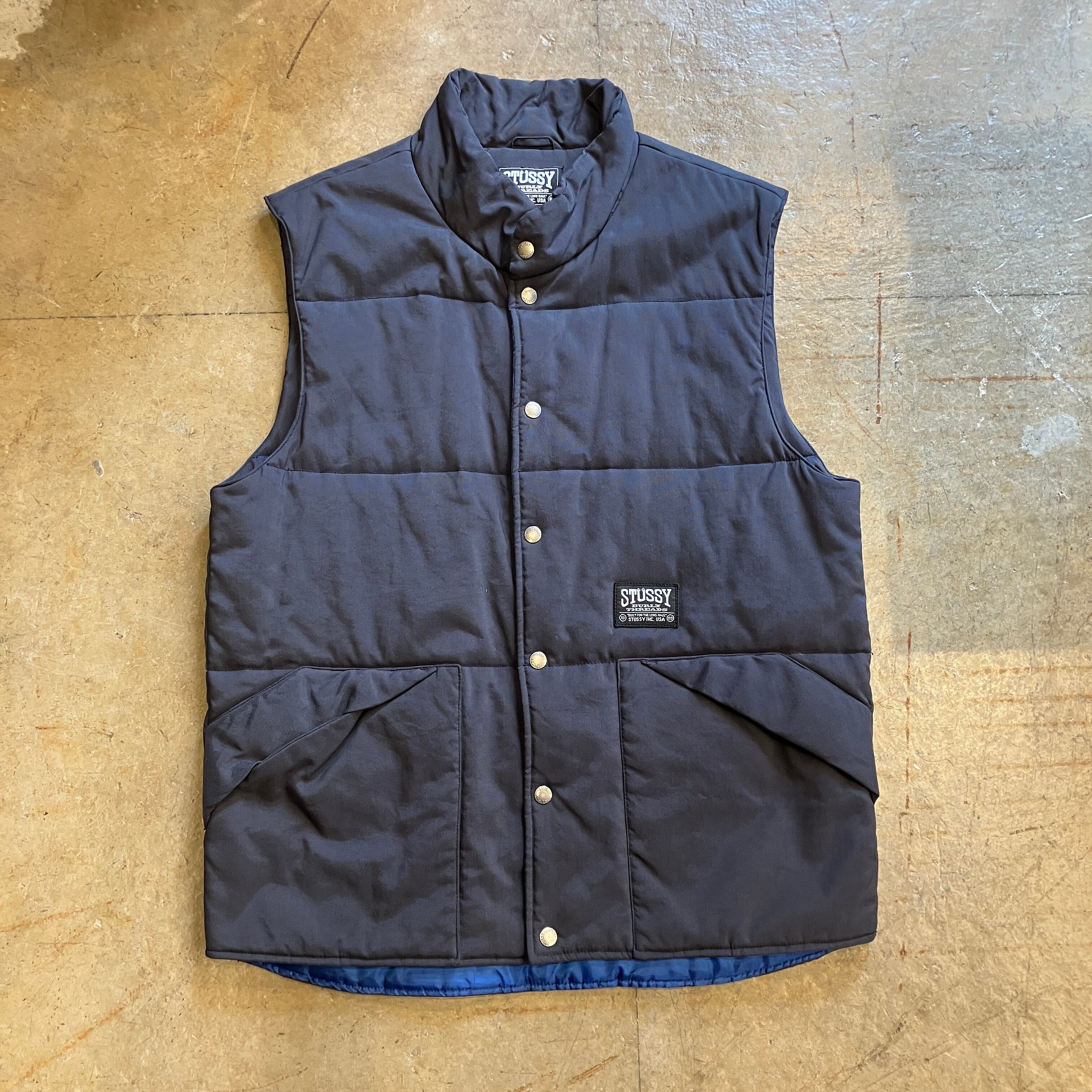 【USA製デッドストック】w90sWillis& ポプリンベスト STUSSY BURLY THREADS DOWN VEST | safarionline