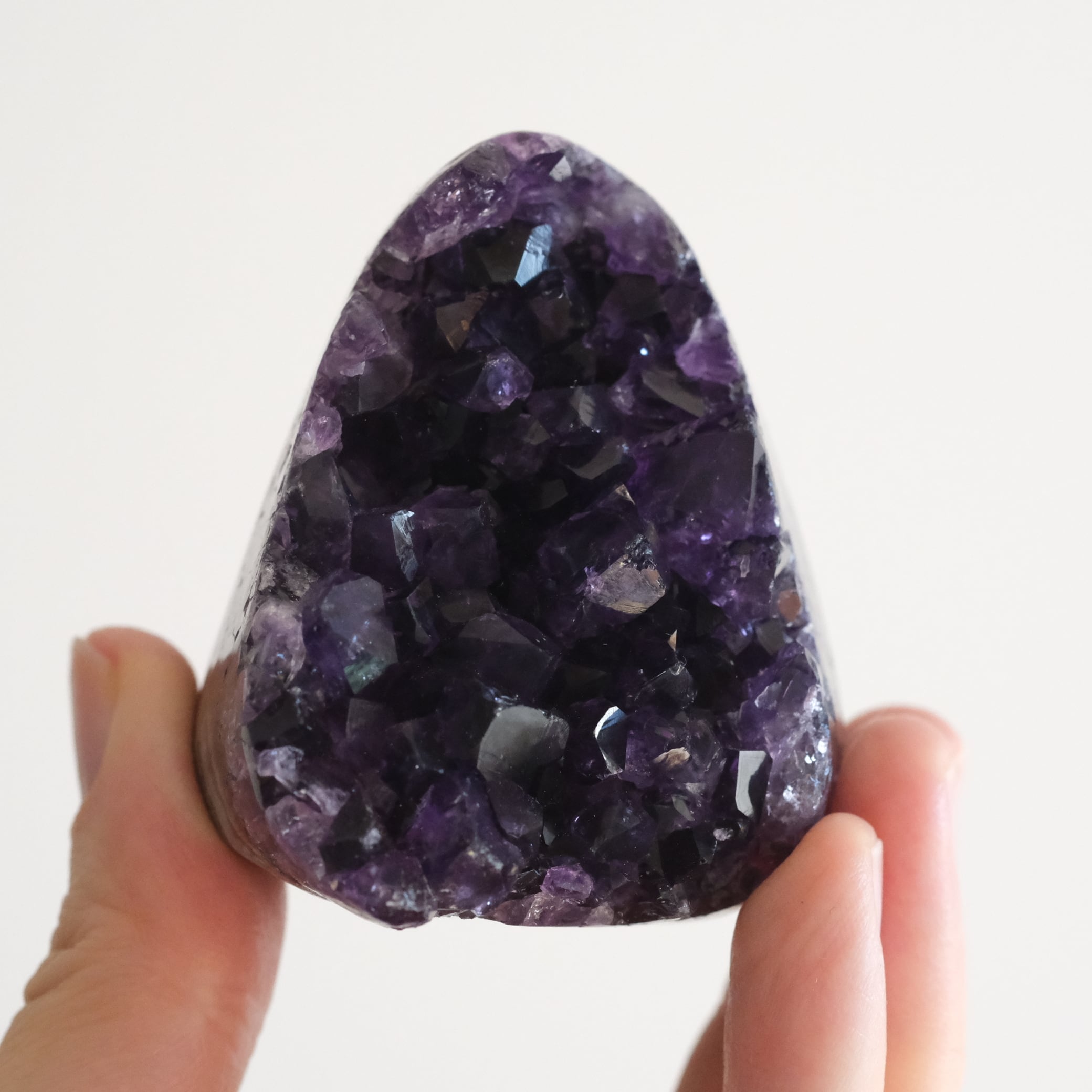 アメジストのジオード（ハーフポリッシュ）〇 紫水晶 | ふれる