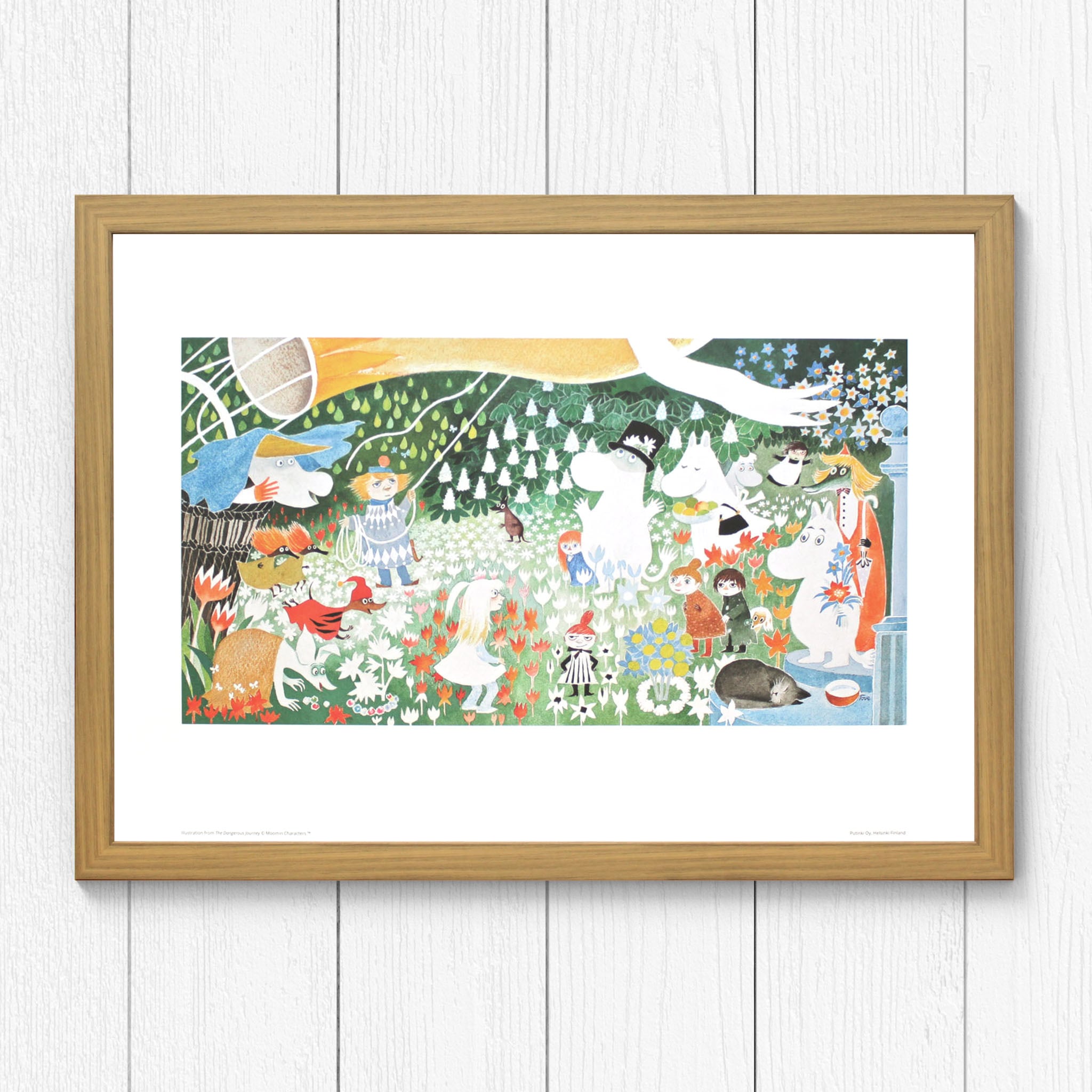 ムーミン 北欧 Putinki「デンジャラスジャーニー」送料無料 フレーム 展示用フック付アートポスター 絵画 インテリア アート