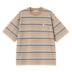 CARHARTT S/S Zane T-Shirt - Zane Stripe, Peanut ショートスリーブゼインTシャツ