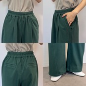 サイドシームストレッチワイドPT/グリーン