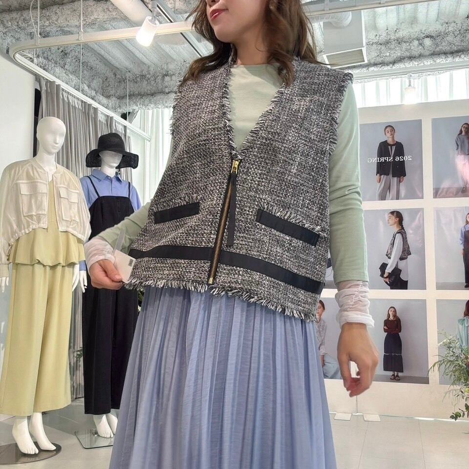 Dignite Collier 80267009 ツイードショートジレ