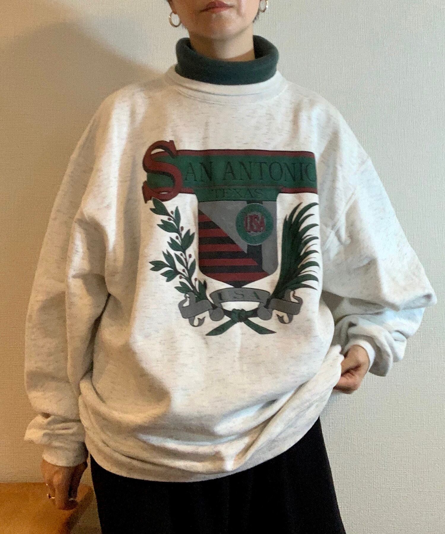 【送料無料】90's San Antonio hight neck  sweatshirt/Made in USA
