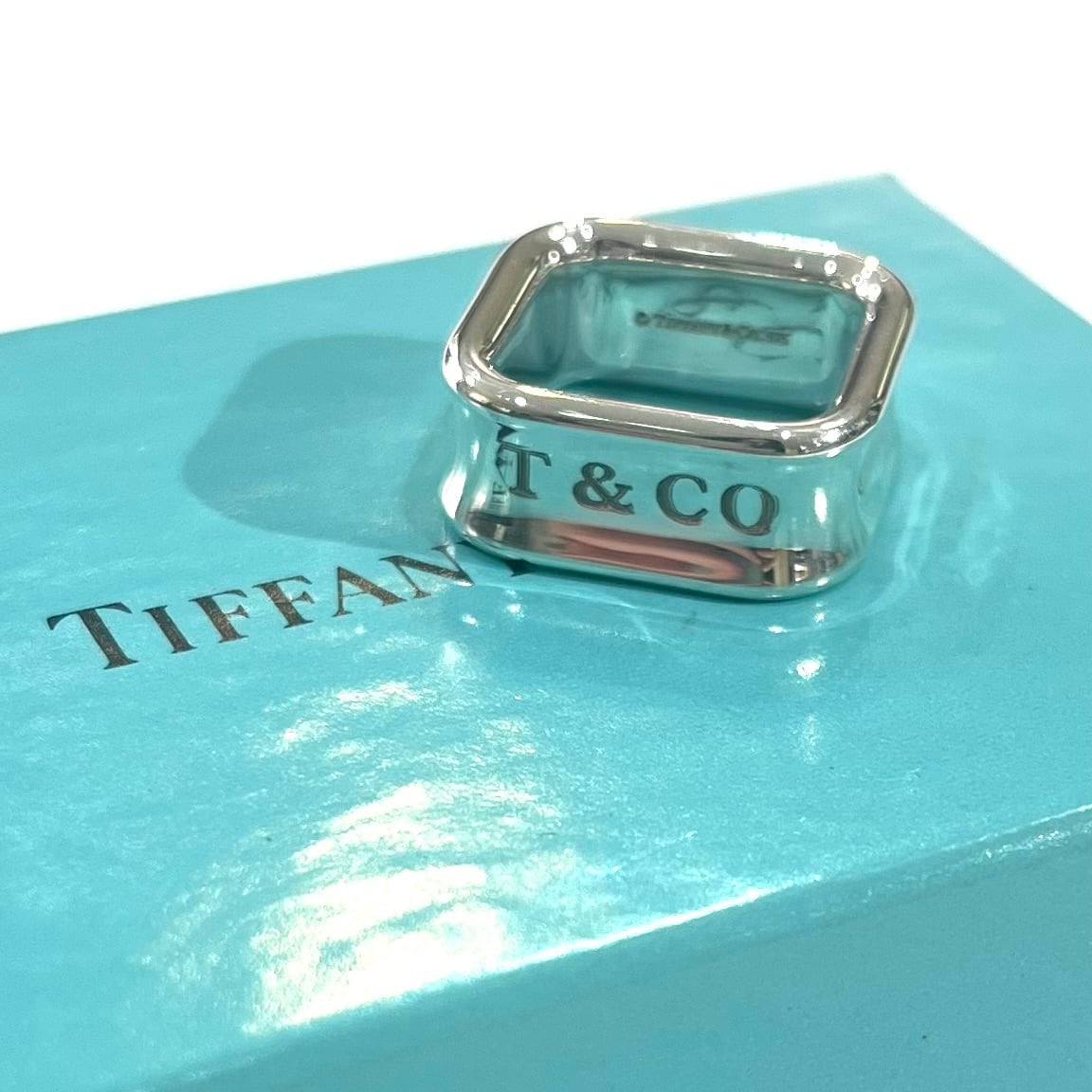 TIFFANY&CO.】【6-7号】2569 T&CO 1837 スクエアリング／シルバー925