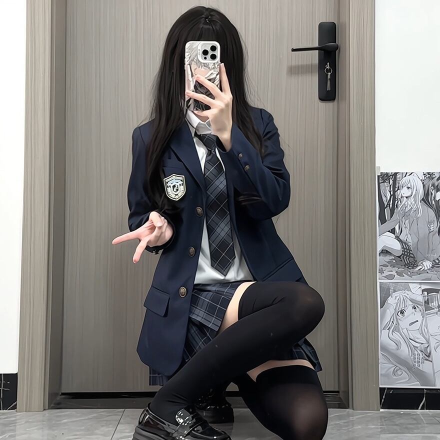 サブカル系制服スタイルの紺ブレ 黒、紺 グレーから選べる3カラー|天使と悪魔