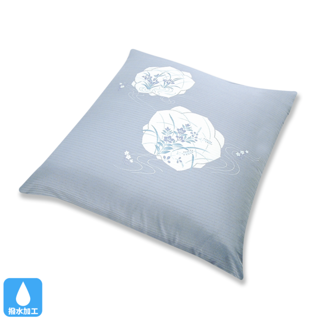 絽　座布団（カバーのみ）　桔梗　BL（ブルー）65×69