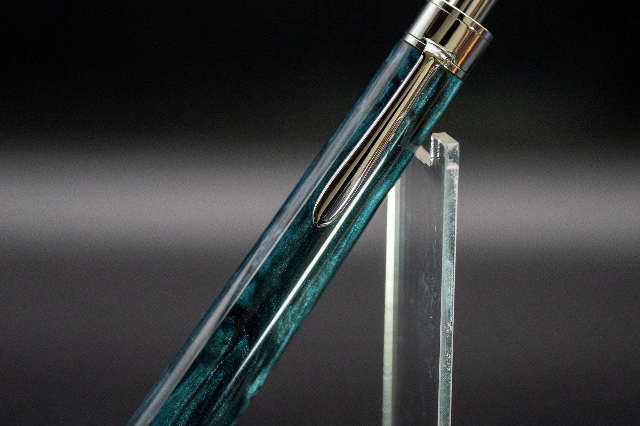 創造性と透明美】レジン silver BP | 木軸ペン工房 金杢犀