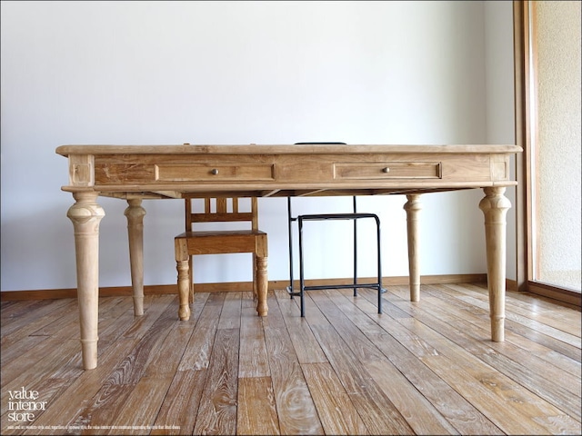 チーク無垢材 ダイニングテーブルREA160 食卓テーブル 引出し4杯 デスク 無垢材家具 机 ナチュラル 世界三大銘木 W160×D89cm