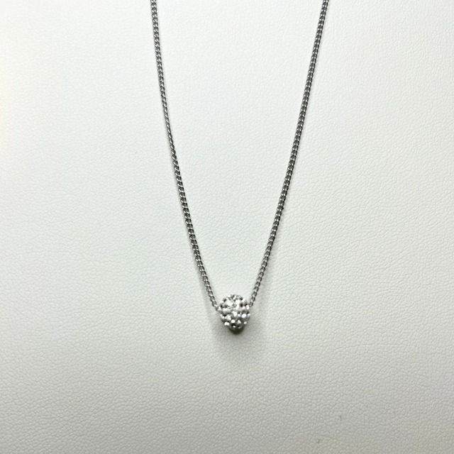 スワロフスキー社クリスタル　パヴェボールネックレス