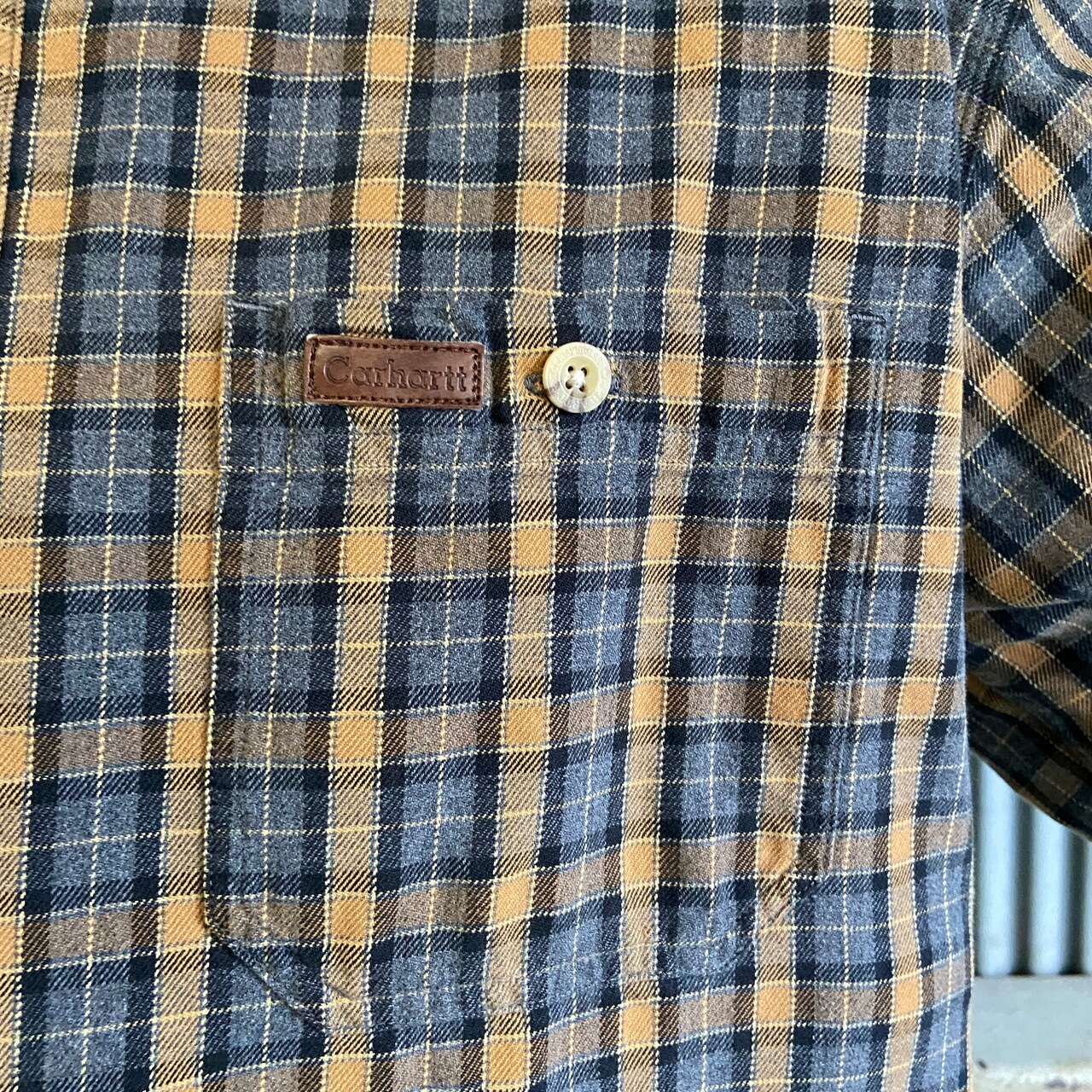 Carhartt カーハート 長袖 チェック柄 コットンシャツ メンズM~L相当 