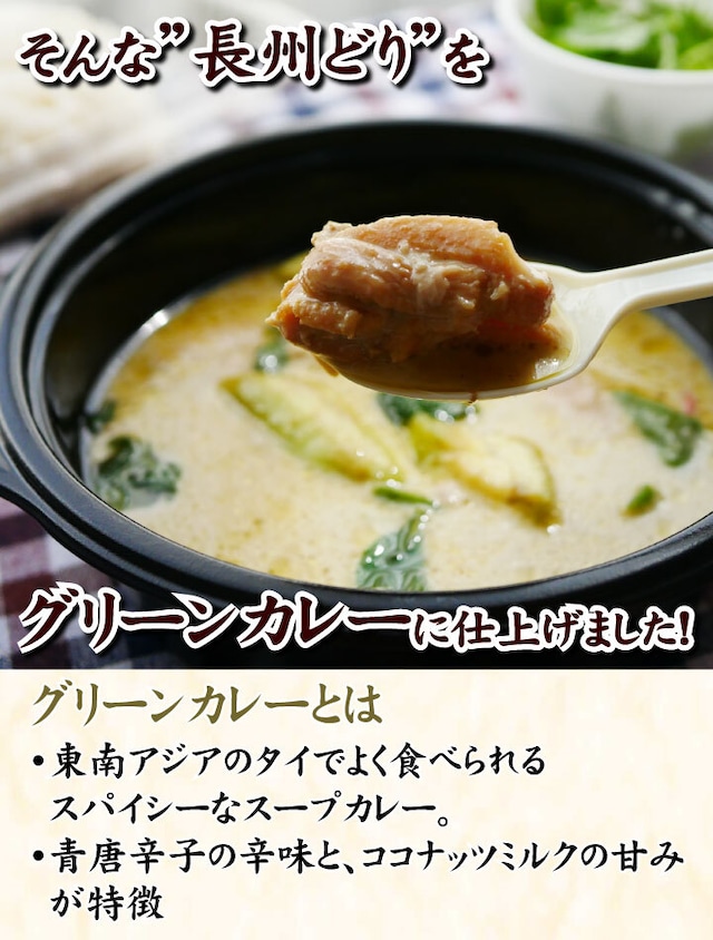 長州鶏肉グリーンカレー1食 長州鶏