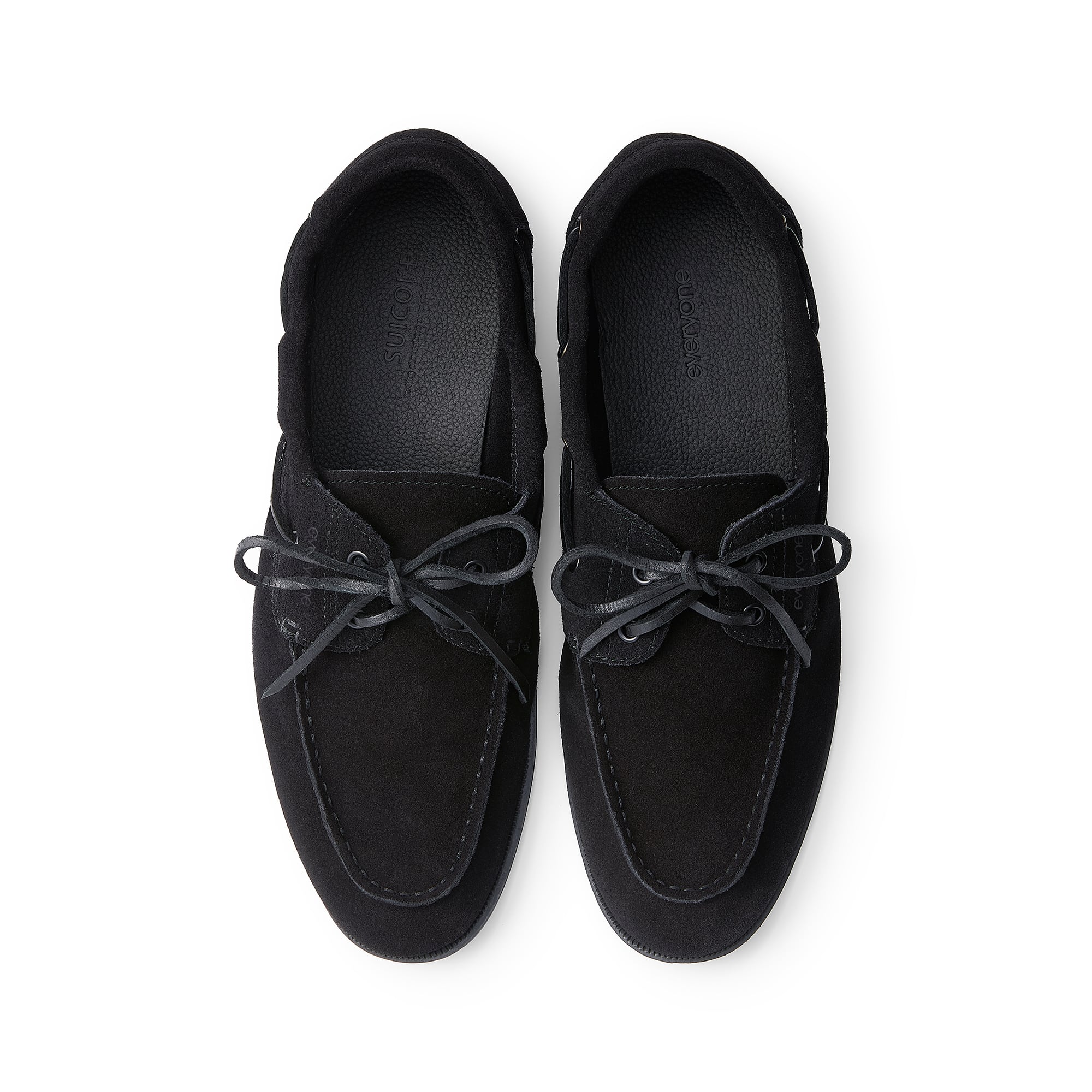 SUICOKE everyone suede deck shoes (BLACK) | everyone
