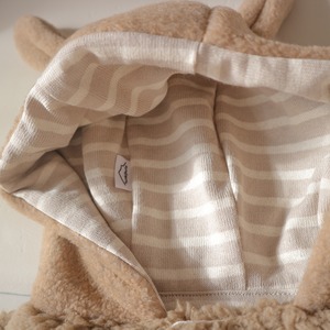 【完売】つみきの襟付き帽子(黒胡麻)3サイズ展開