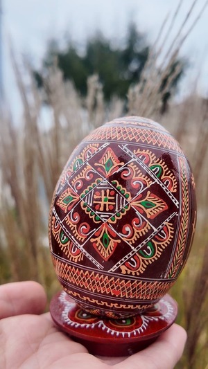 プィサンカ＋スタンド 9cm（イースターエッグ）コロミヤ博物館モデル