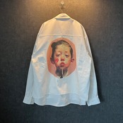 handmade white vintage shrits jacket