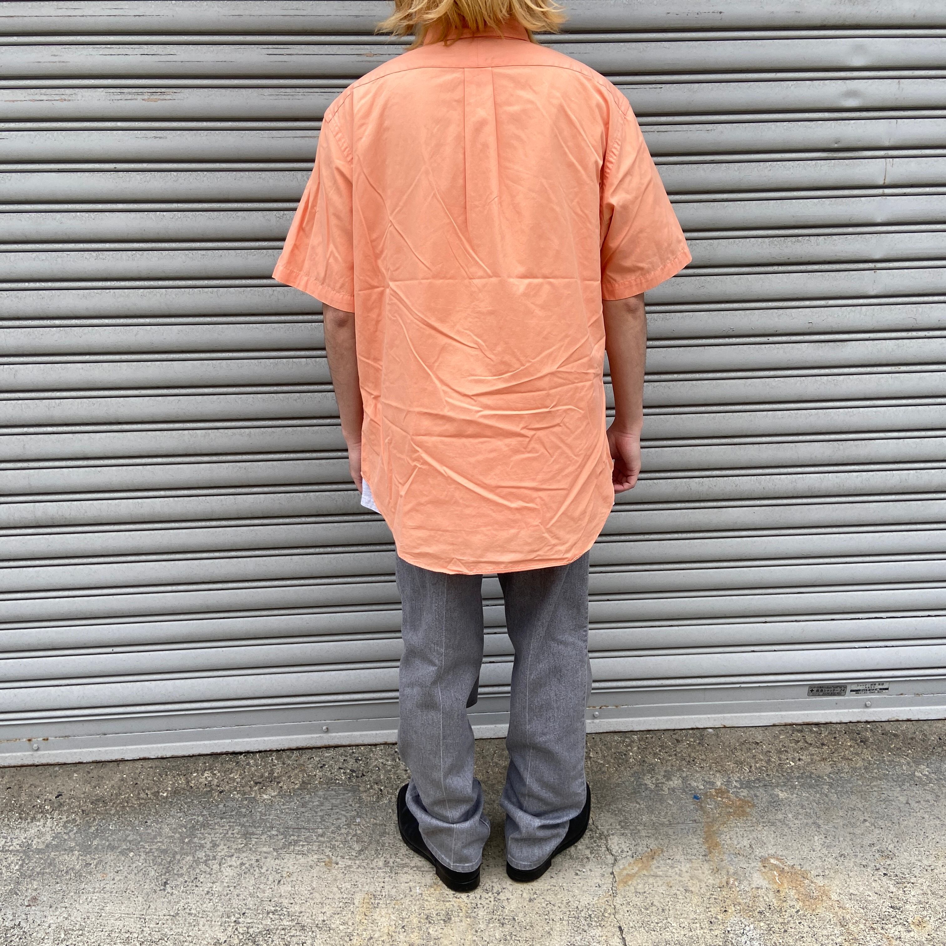 RalphLauren ボタンダウン半袖シャツ クラシックフィット オレンジ L 