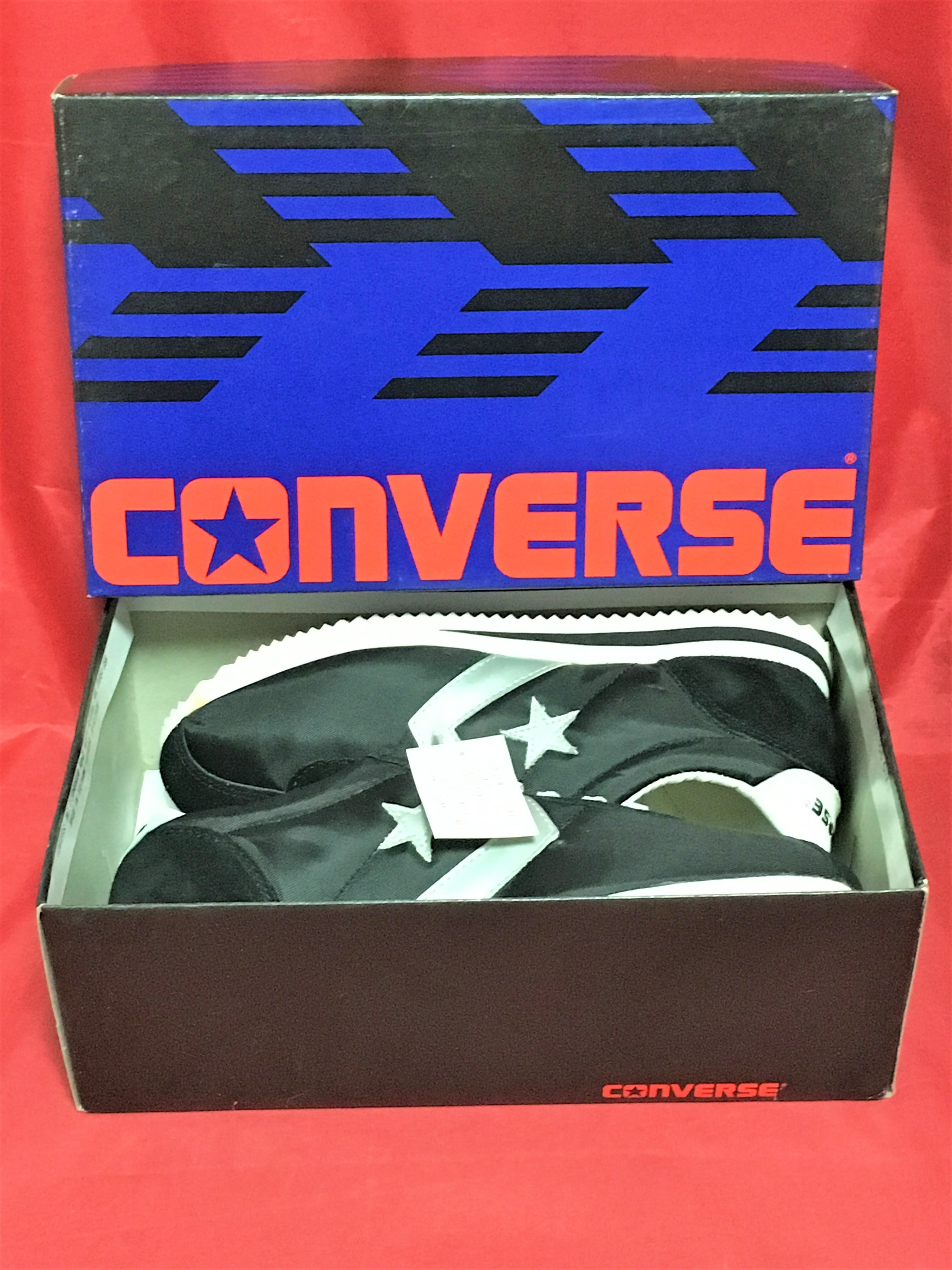 ★90s!希少レア!コンバース ロードマシーン ナイロン 黒/銀 24cm❾★ CONVERSE（コンバース）ROAD MACHINE NYLON（ロードマシーン ナイロン