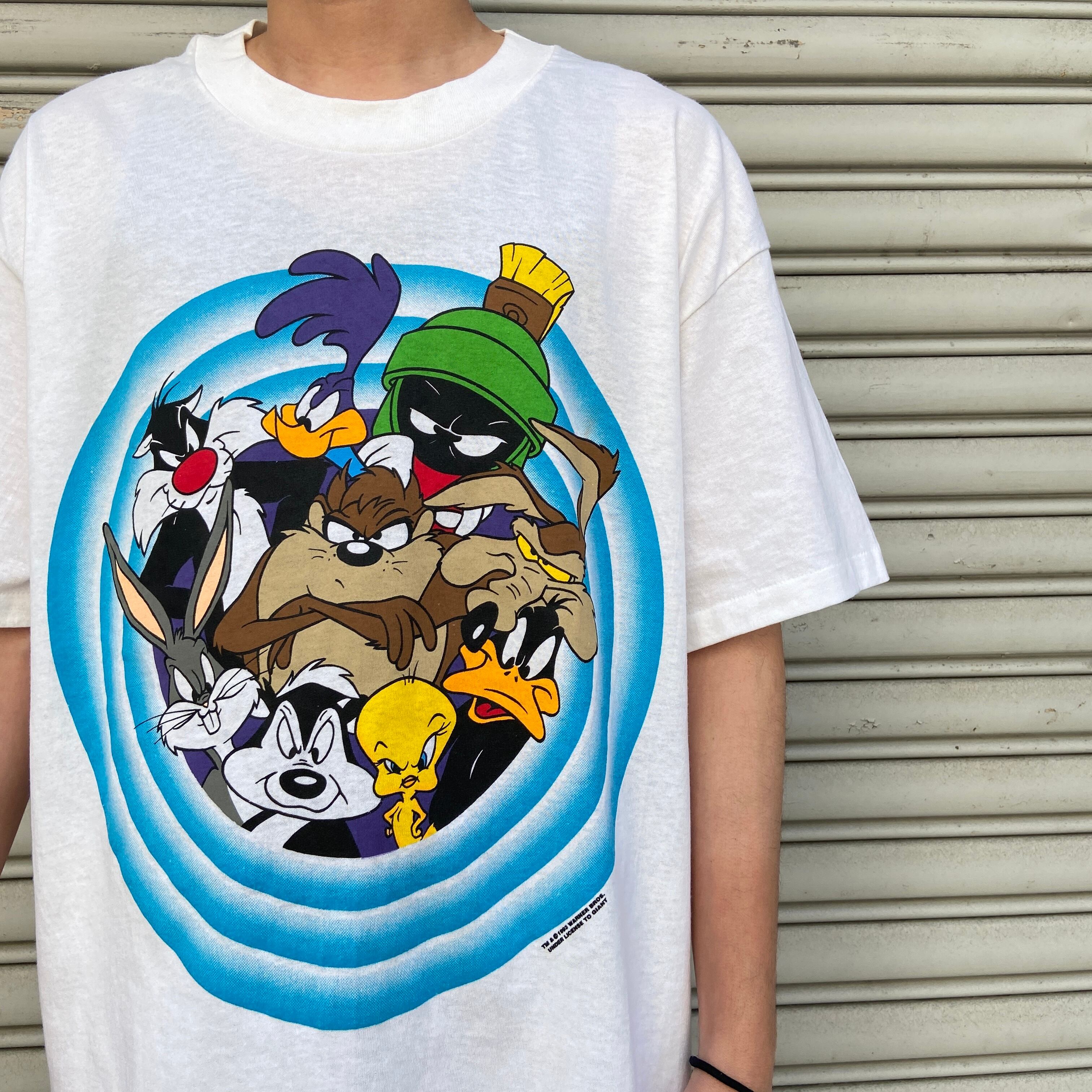 90sデッドストック ルーニーテューンズ キャラ集合Tシャツ GIANT XL