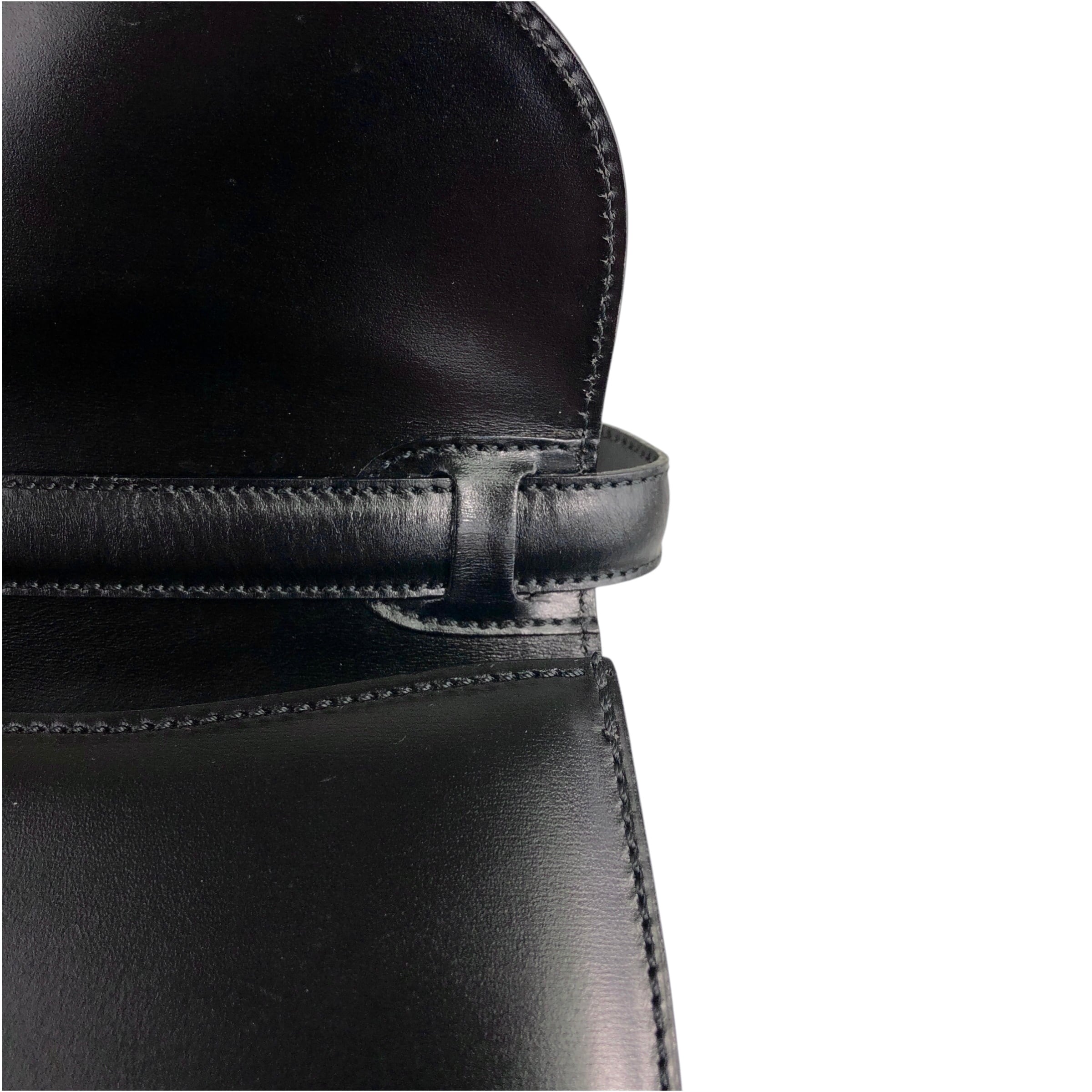 CELINE セリーヌ ショルダーバッグ ブラック フロントロック レザー