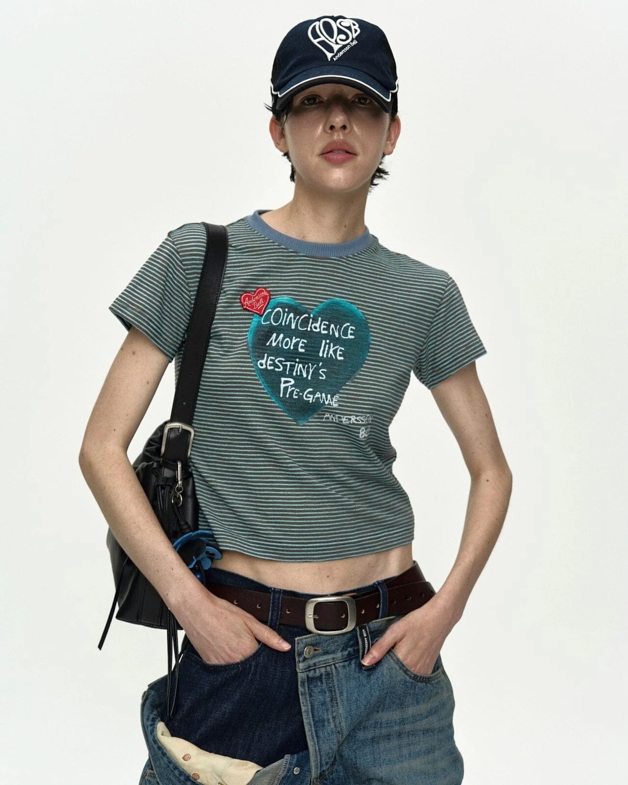 【26SS】ADSB Andersson Bell アンダーソンベル / ストライプTシャツ 半袖 / HEART MESSAGE STRIPE T-SHIRT - 2