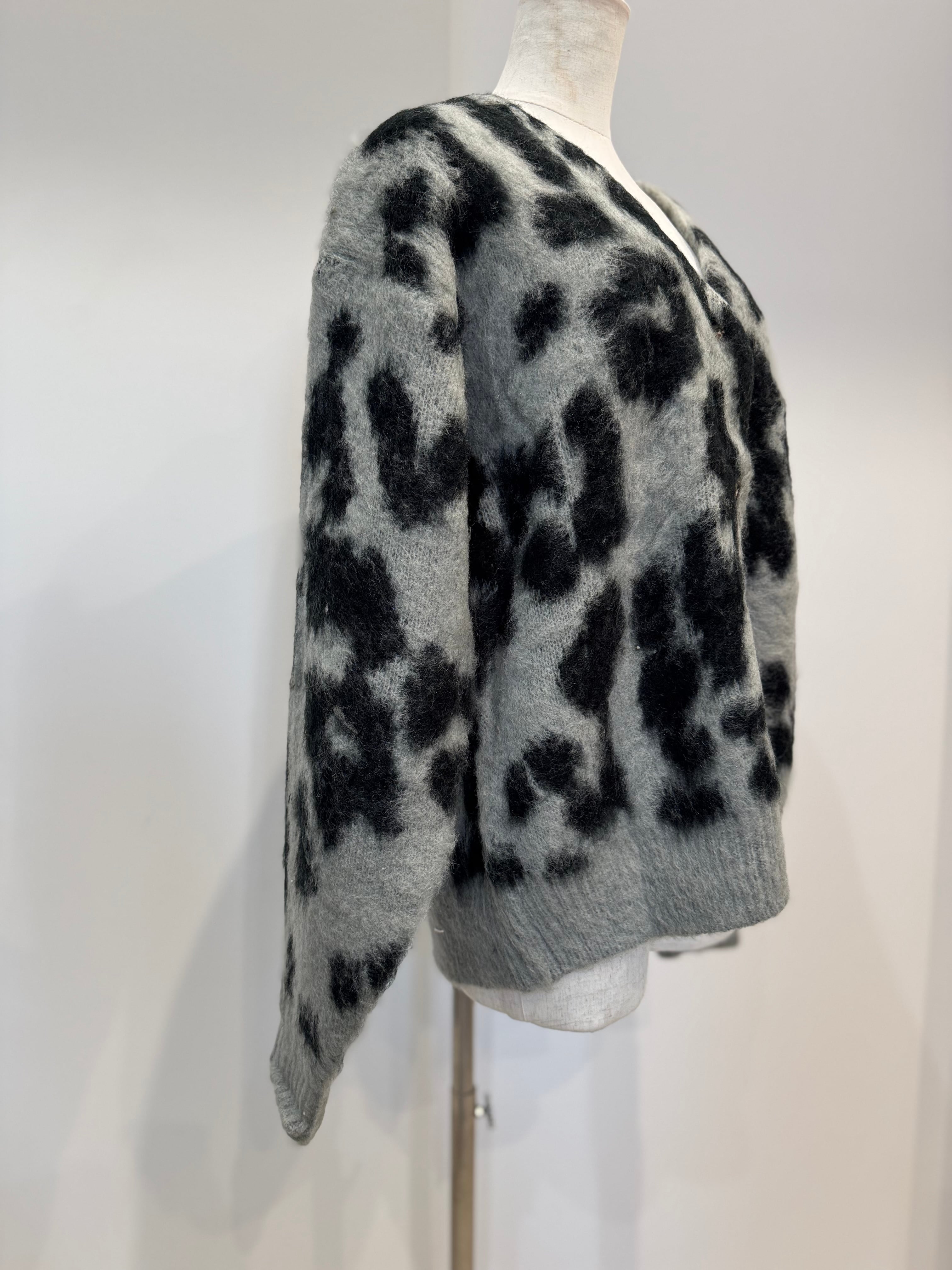 【SELECT】レオパード柄ニットカーディガン